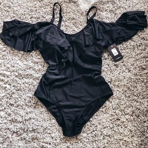 Fashion Nova Black One Piece Swimsuit